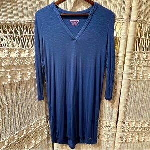 SOUTHERN‎ TIDE Blue Casual Summer DRESS Long Sleeve Tee Beach Cover Up Womens XS